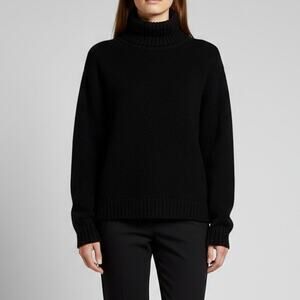 Vintage Classic RAINBOW RIDGE Womens Turtleneck Knit Sweater Size Large Black